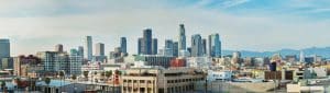 Los Angeles cityscape panorama on a sunny day